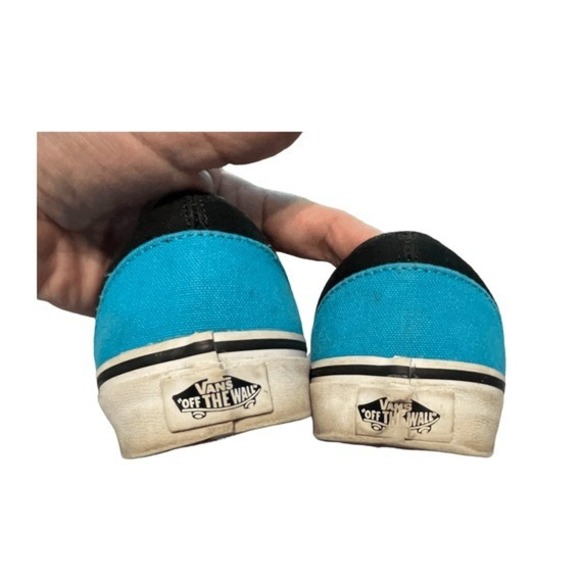 Vans Authentic Core Classics Unisex Skate Shoe Black Teal Canvas Sneakers - Picture 3 of 7